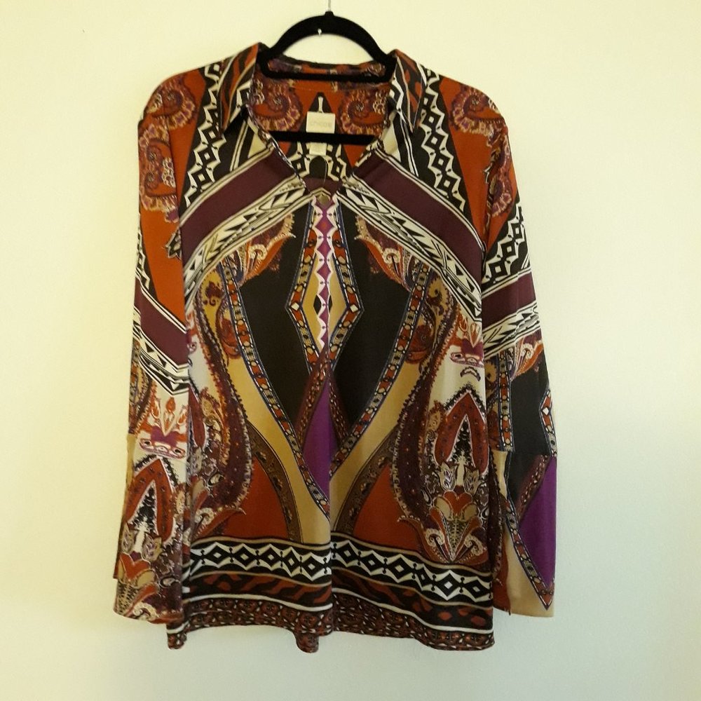Chico's Women Maze Long Sleeve Top